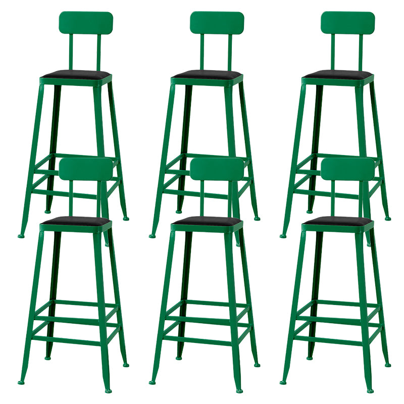 Modern Style Counter Stool Square Low Back Bar Stool for Indoor
