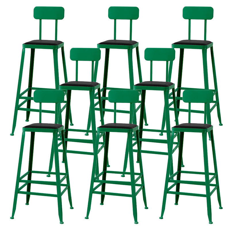 Modern Style Counter Stool Square Low Back Bar Stool for Indoor
