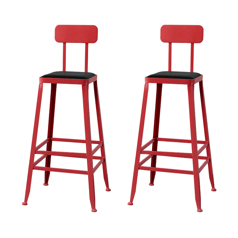Modern Style Counter Stool Square Low Back Bar Stool for Indoor