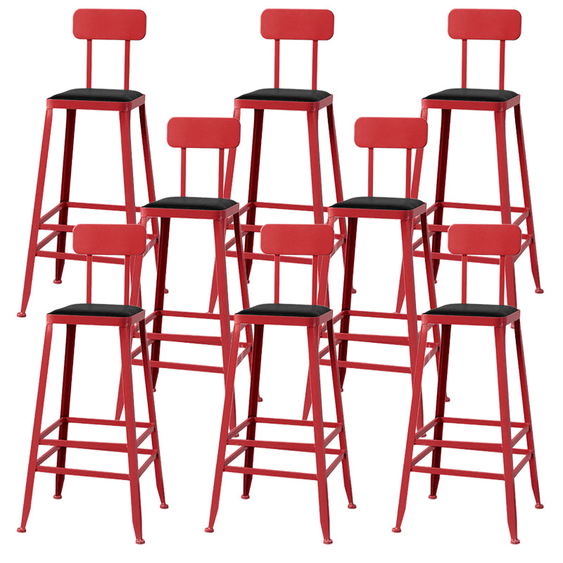 Modern Style Counter Stool Square Low Back Bar Stool for Indoor