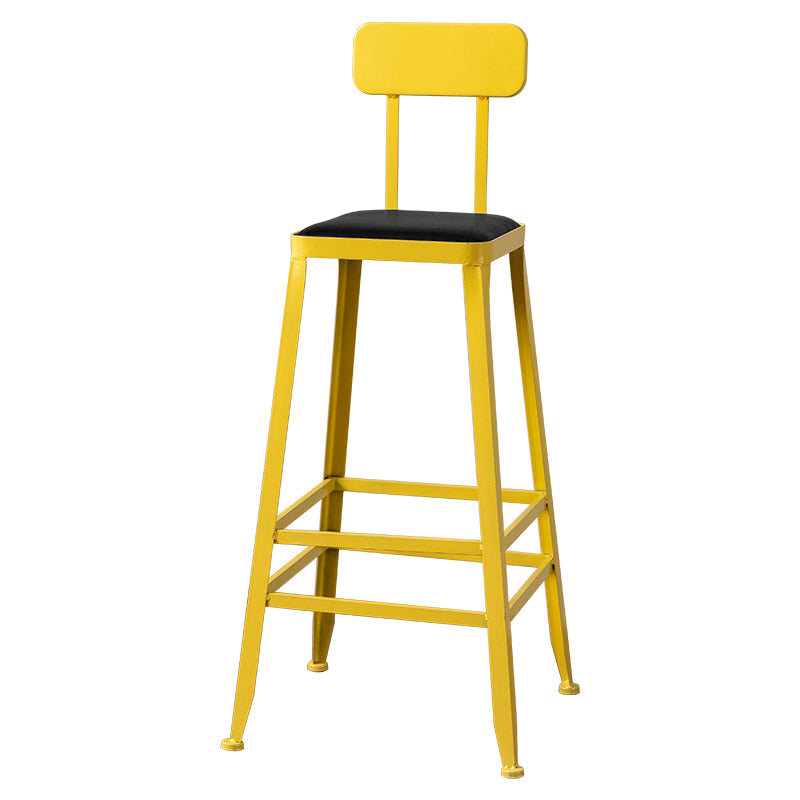 Modern Style Counter Stool Square Low Back Bar Stool for Indoor