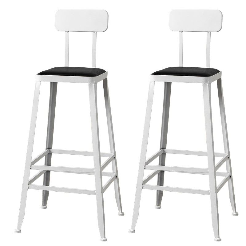 Modern Style Counter Stool Square Low Back Bar Stool for Indoor