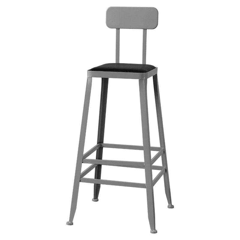 Modern Style Counter Stool Square Low Back Bar Stool for Indoor