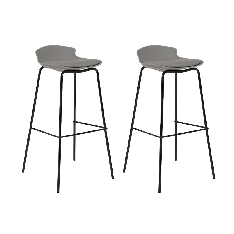 Modern Style Counter Stool Faux Leather Counter-height Stool for Indoor