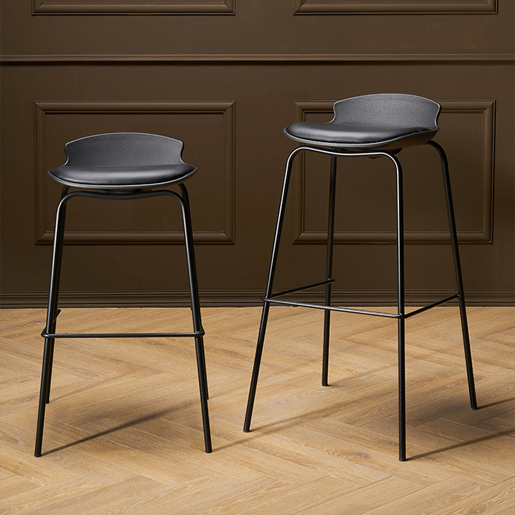 Modern Style Counter Stool Faux Leather Counter-height Stool for Indoor