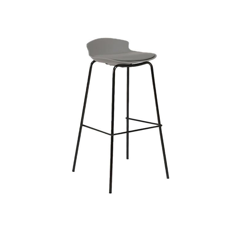 Modern Style Counter Stool Faux Leather Counter-height Stool for Indoor