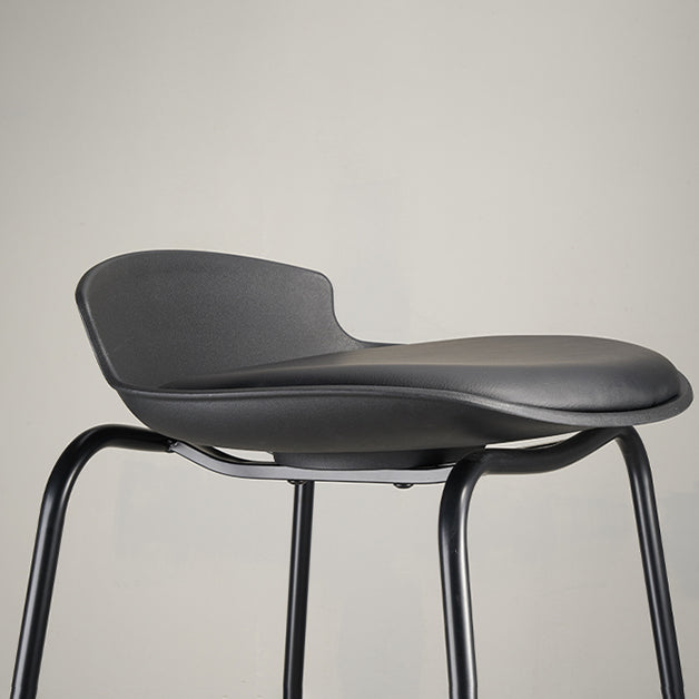 Modern Style Counter Stool Faux Leather Counter-height Stool for Indoor