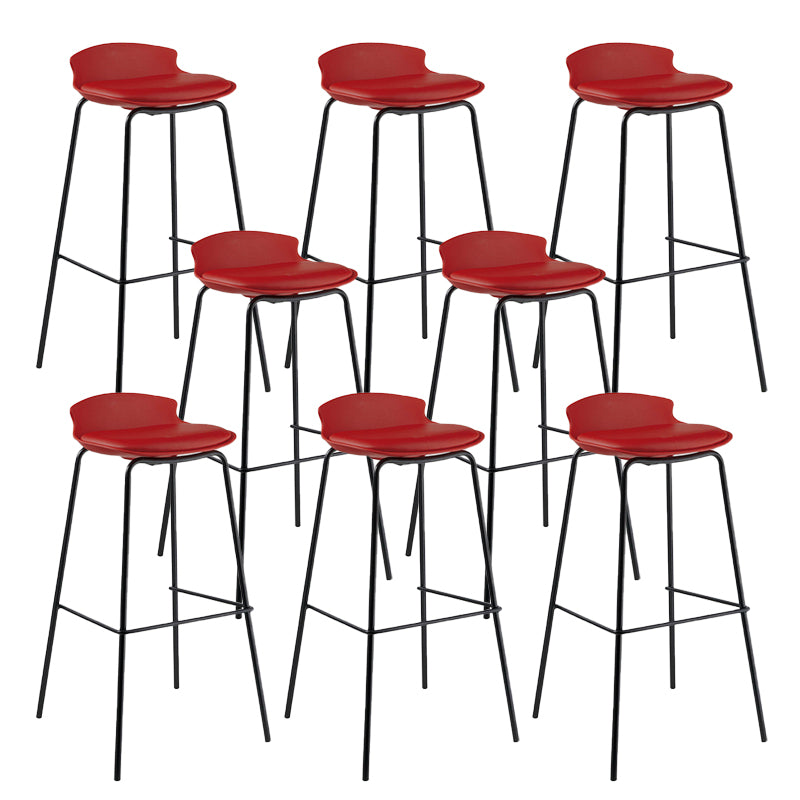 Modern Style Counter Stool Faux Leather Counter-height Stool for Indoor