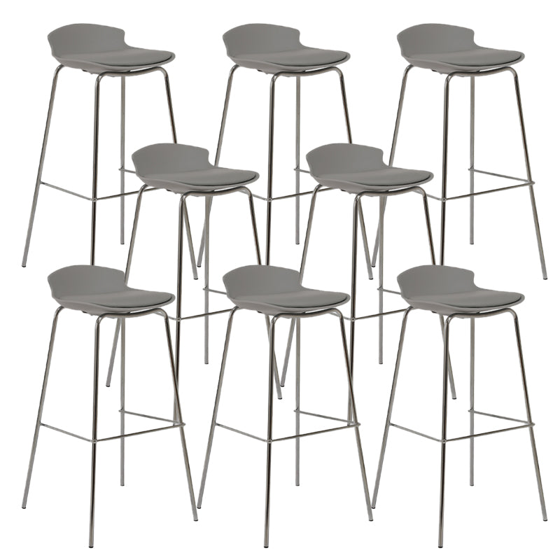 Modern Style Counter Stool Faux Leather Counter-height Stool for Indoor