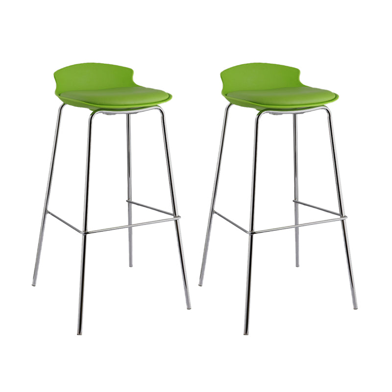 Modern Style Counter Stool Faux Leather Counter-height Stool for Indoor