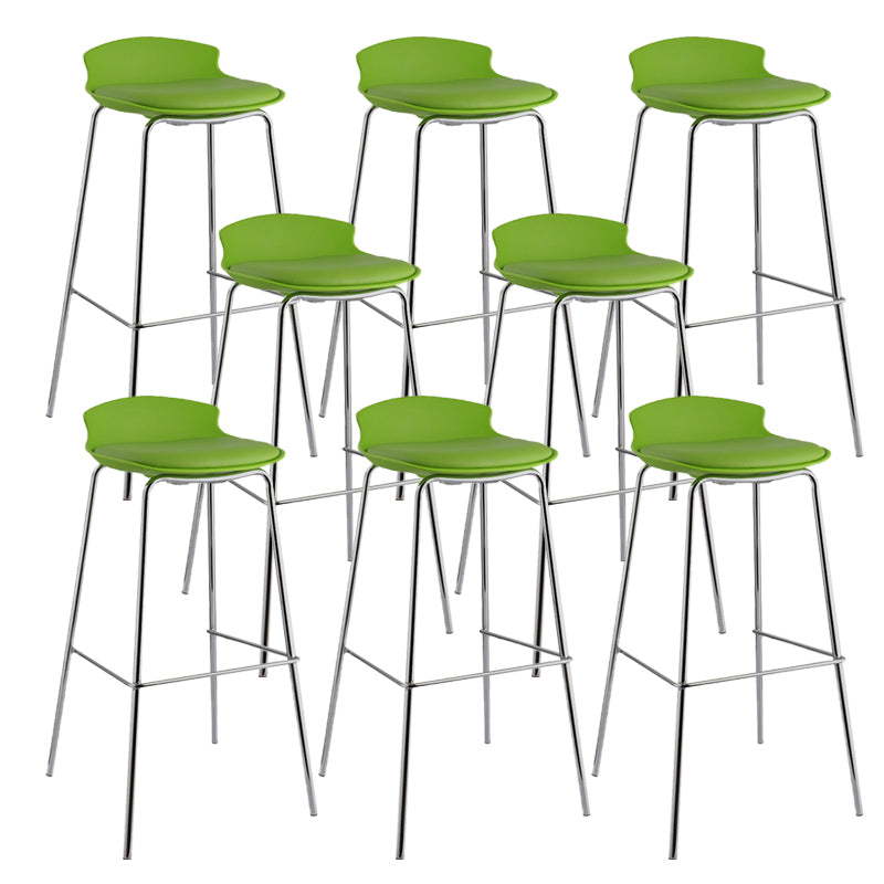 Modern Style Counter Stool Faux Leather Counter-height Stool for Indoor