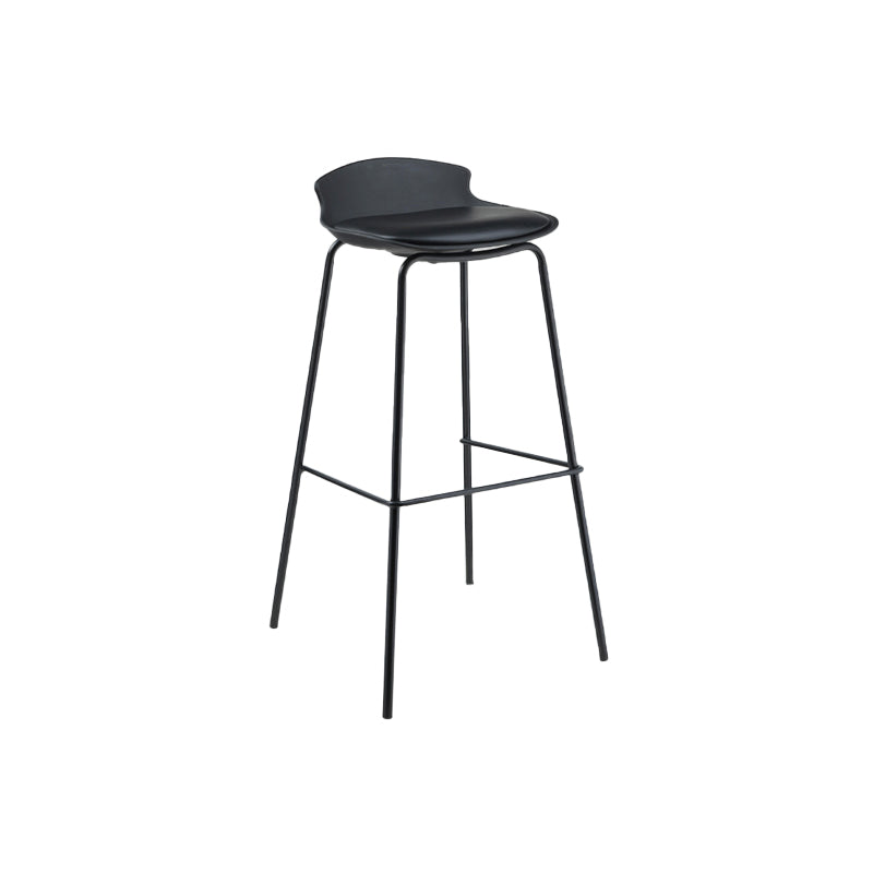 Modern Style Counter Stool Faux Leather Counter-height Stool for Indoor