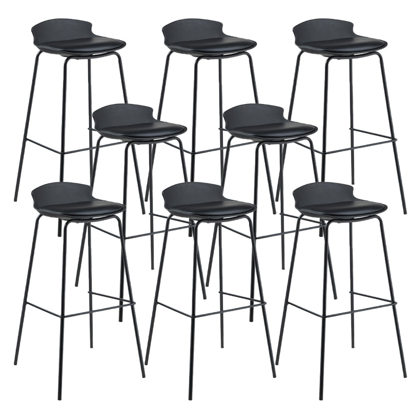 Modern Style Counter Stool Faux Leather Counter-height Stool for Indoor