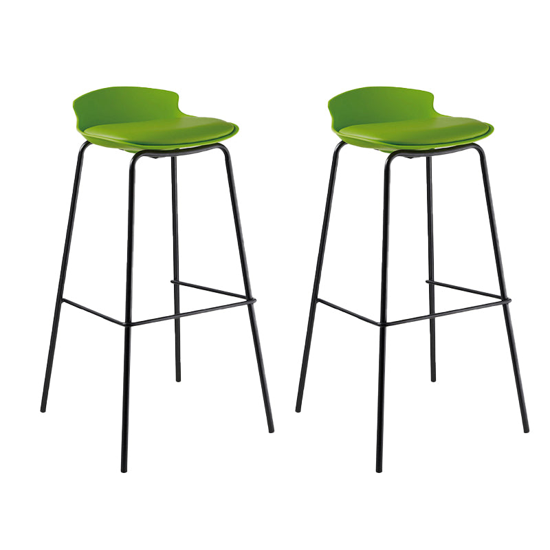 Modern Style Counter Stool Faux Leather Counter-height Stool for Indoor