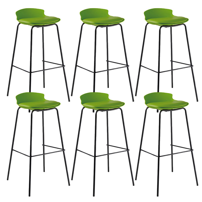 Modern Style Counter Stool Faux Leather Counter-height Stool for Indoor