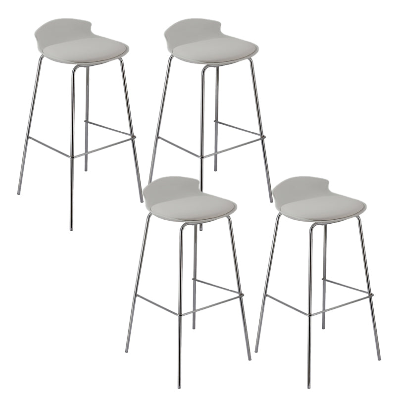 Modern Style Counter Stool Faux Leather Counter-height Stool for Indoor