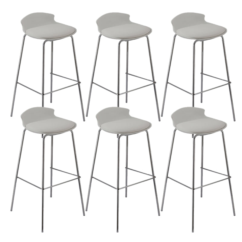 Modern Style Counter Stool Faux Leather Counter-height Stool for Indoor