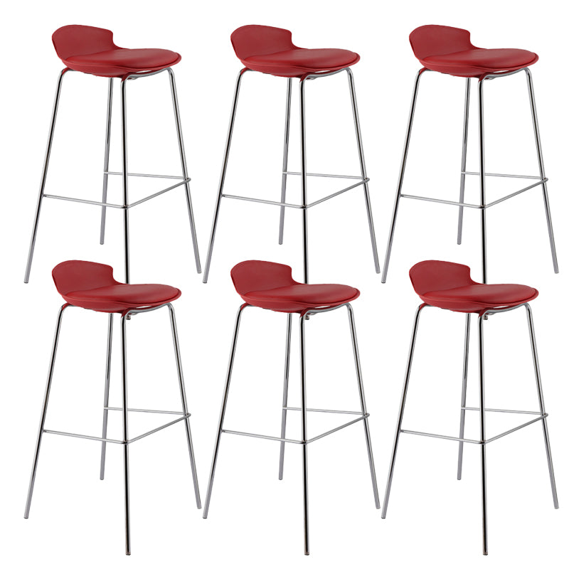 Modern Style Counter Stool Faux Leather Counter-height Stool for Indoor