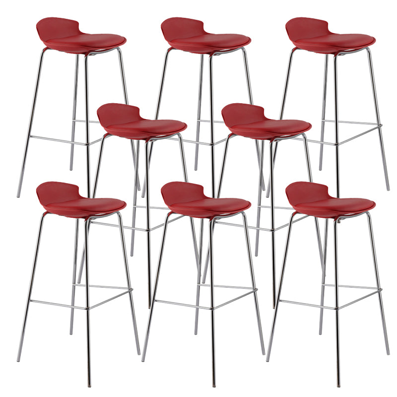 Modern Style Counter Stool Faux Leather Counter-height Stool for Indoor