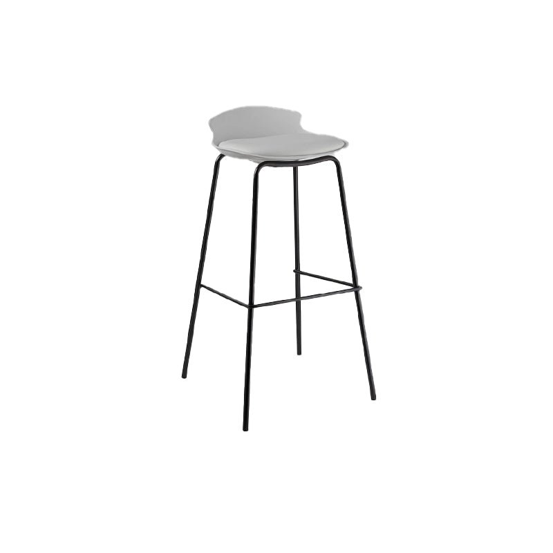 Modern Style Counter Stool Faux Leather Counter-height Stool for Indoor