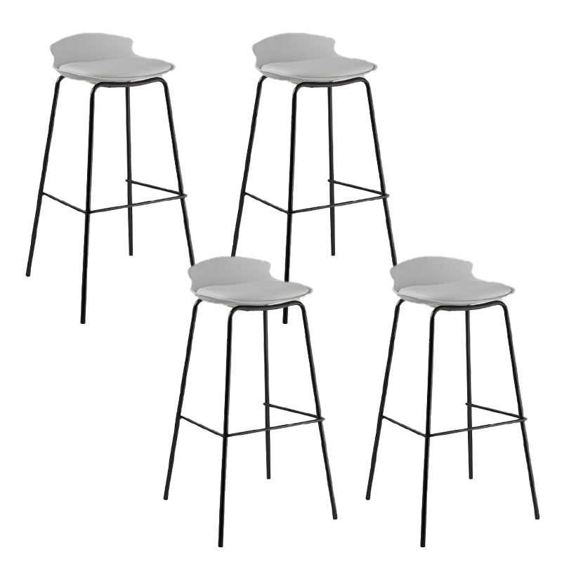 Modern Style Counter Stool Faux Leather Counter-height Stool for Indoor