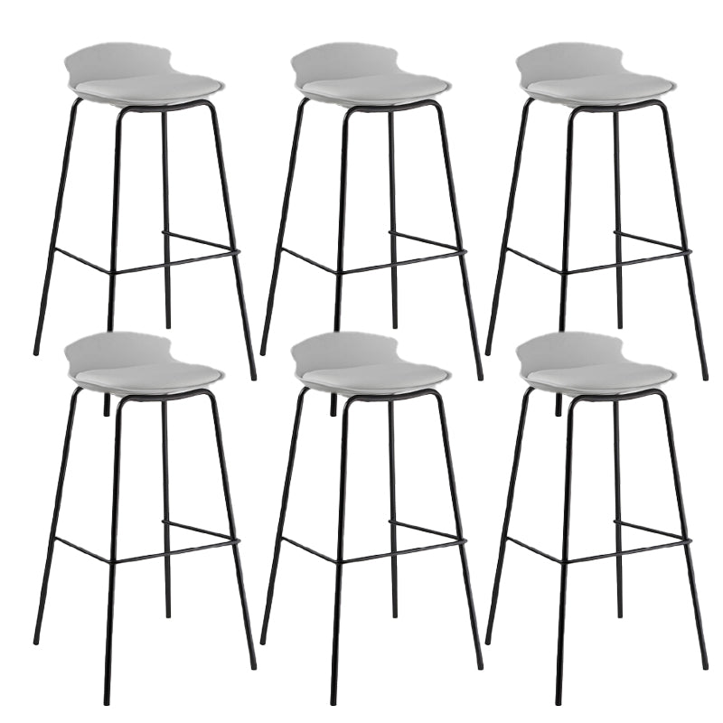 Modern Style Counter Stool Faux Leather Counter-height Stool for Indoor