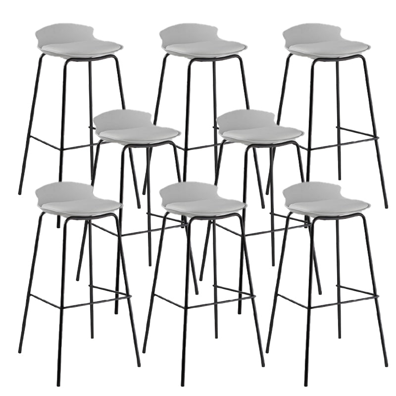 Modern Style Counter Stool Faux Leather Counter-height Stool for Indoor