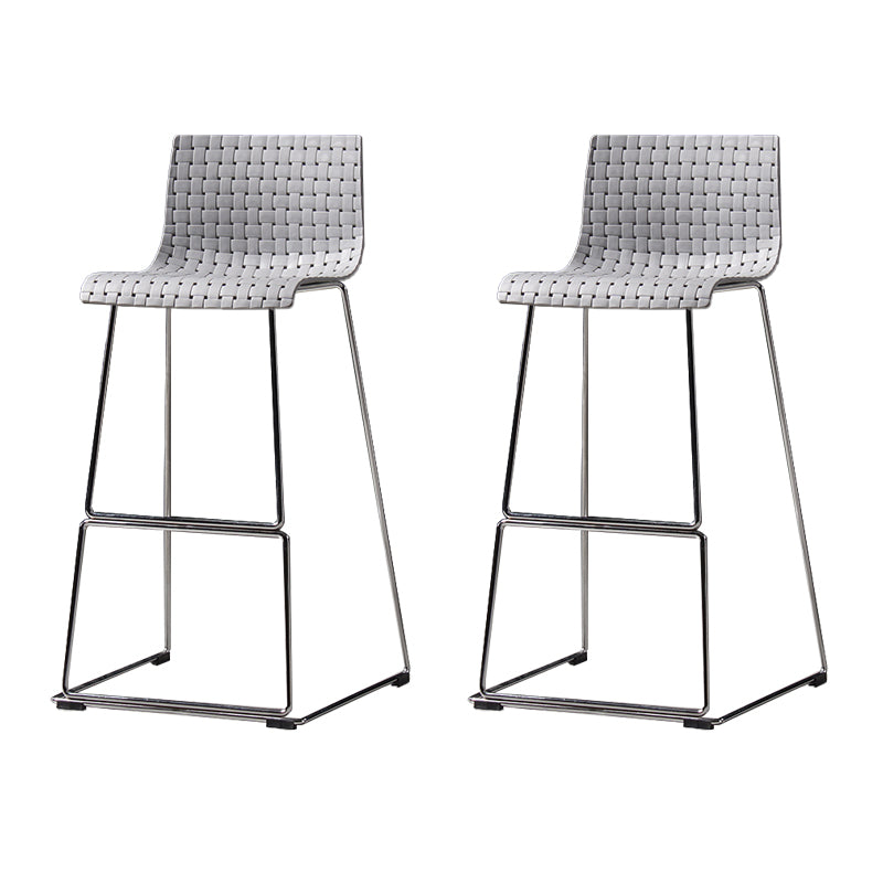 Industrial Plastic Counter Stool Armless Bar Stool for Living Room