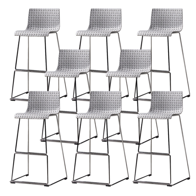 Industrial Plastic Counter Stool Armless Bar Stool for Living Room