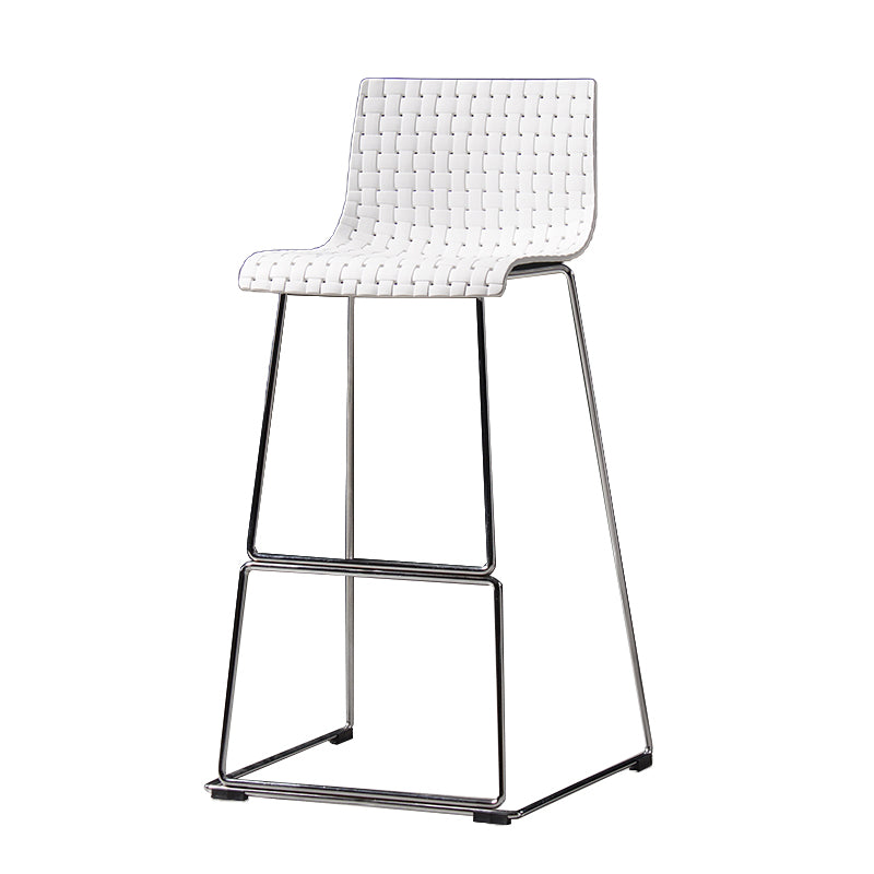 Industrial Plastic Counter Stool Armless Bar Stool for Living Room