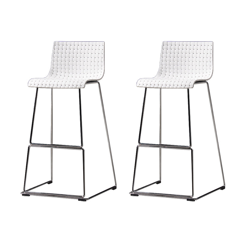Industrial Plastic Counter Stool Armless Bar Stool for Living Room