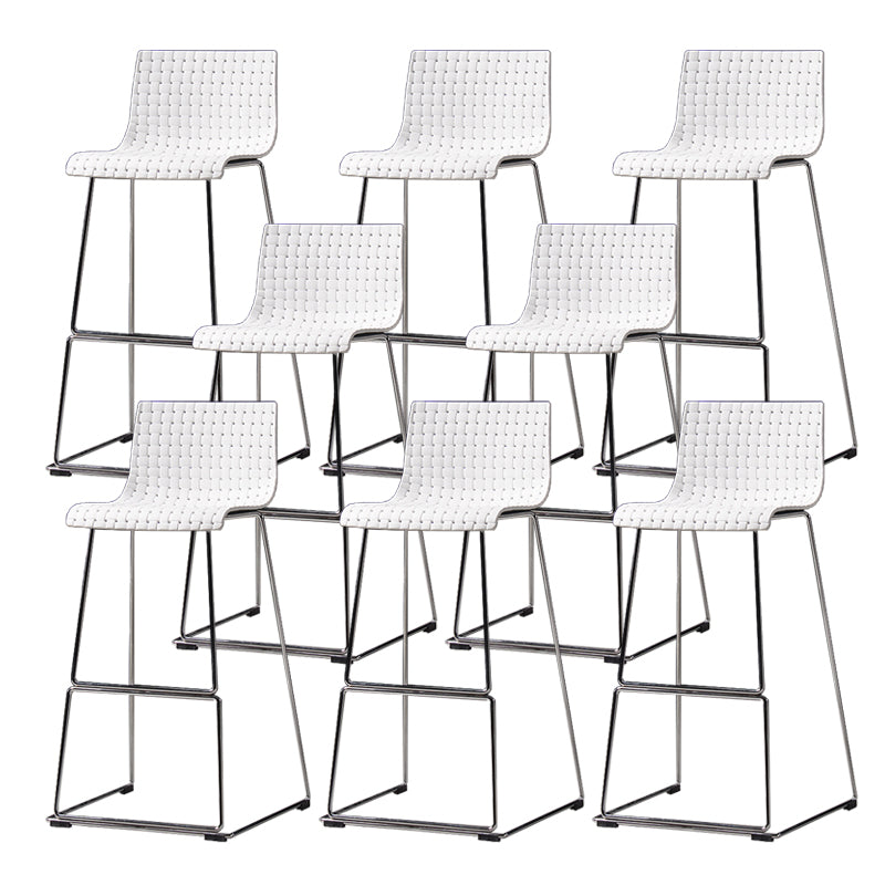 Industrial Plastic Counter Stool Armless Bar Stool for Living Room