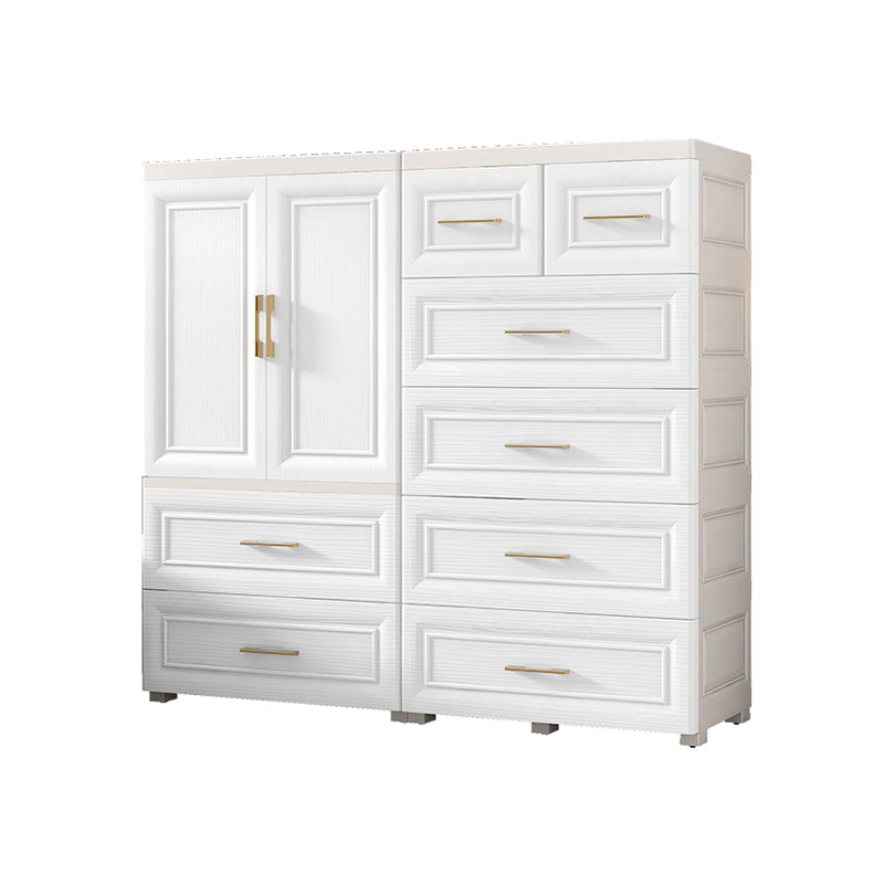 White Storage Cabinet with Drawers Contemporary Plastic Cabinet