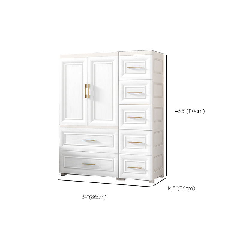 White Storage Cabinet with Drawers Contemporary Plastic Cabinet