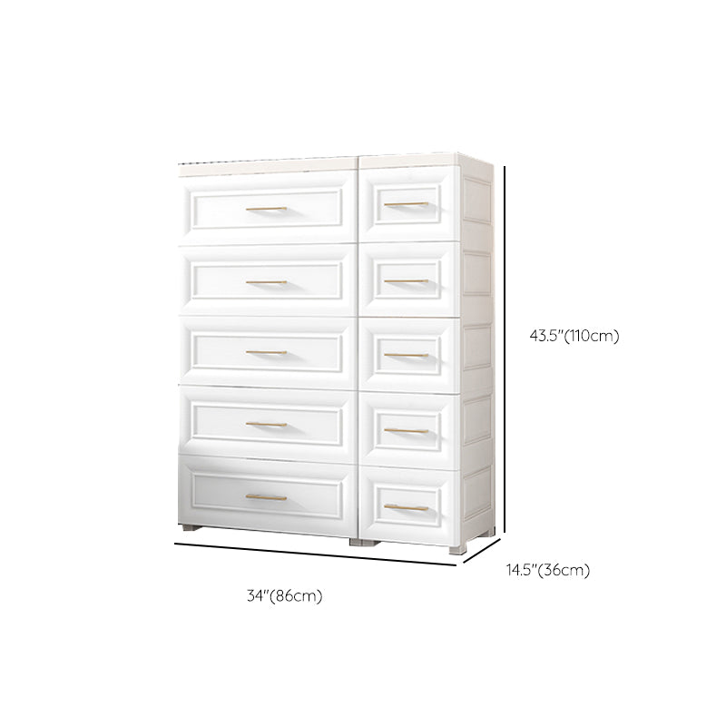 White Storage Cabinet with Drawers Contemporary Plastic Cabinet