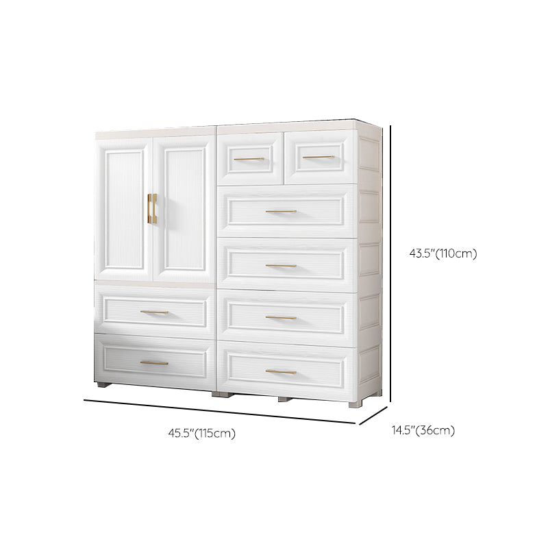 White Storage Cabinet with Drawers Contemporary Plastic Cabinet