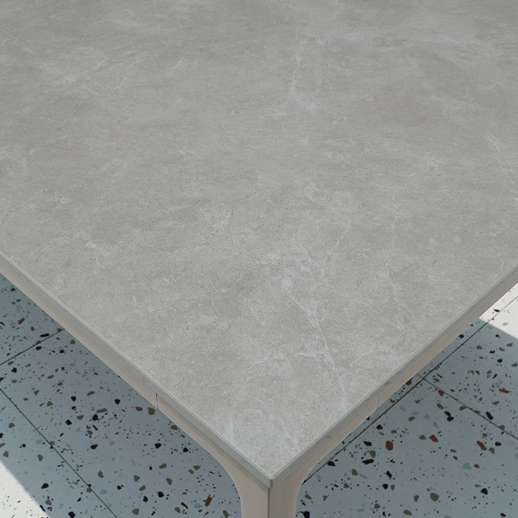 Boho Style Dining Set Stone Top 1/5/7 Pieces Dining Set with Metal Base