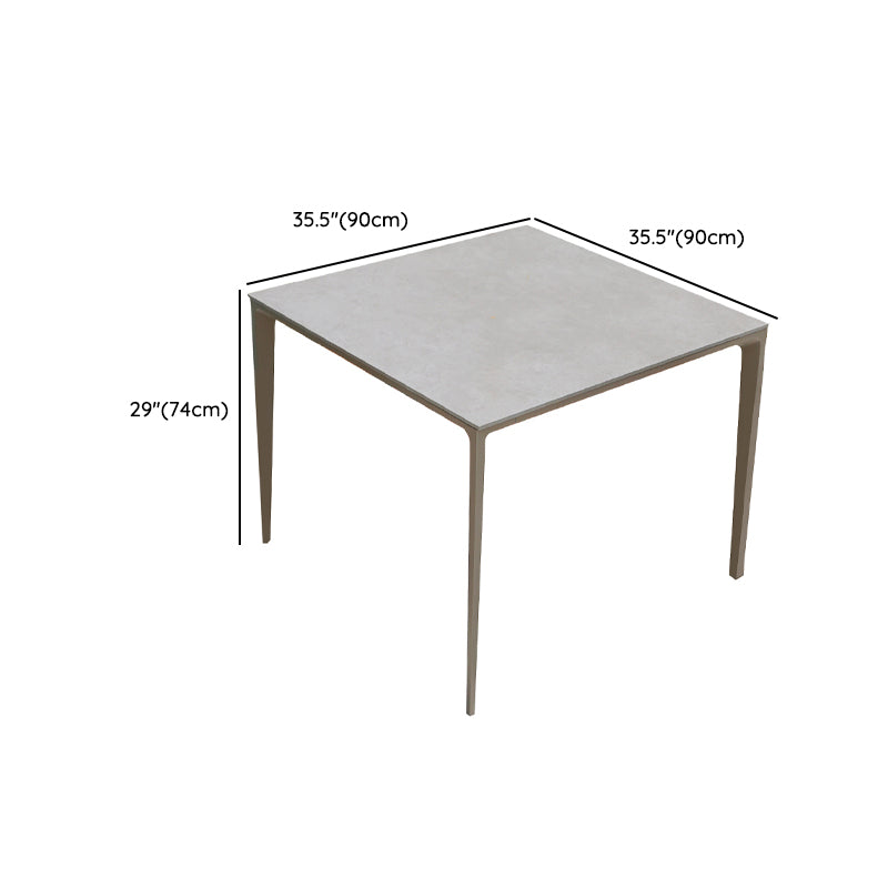 Boho Style Dining Set Stone Top 1/5/7 Pieces Dining Set with Metal Base