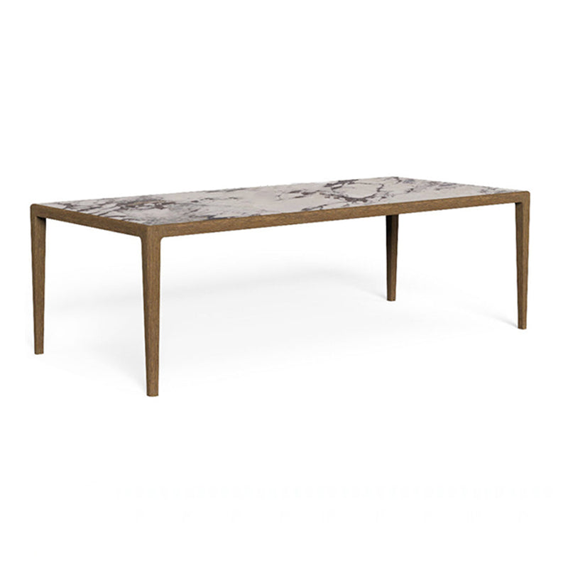 Rectangular Dining Set Stone 1/7 Pieces Dining Set with Wooden Base