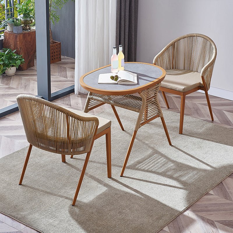 3 Pcs Bistro Set for Small Places Contemporary Bistro Table Set