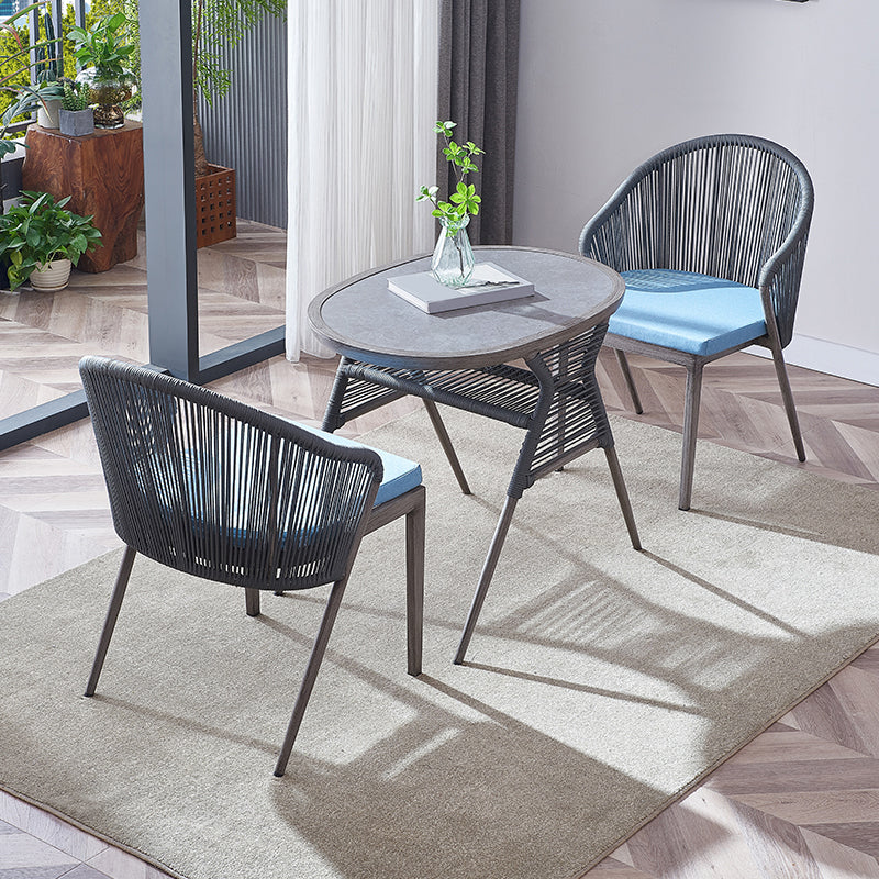 3 Pcs Bistro Set for Small Places Contemporary Bistro Table Set