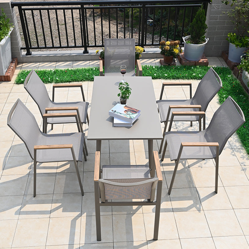 Boho Style Dining Set Metal Grey 1/3/4/5/7 Pieces Dining Set