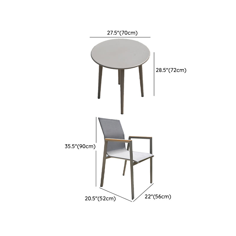 Boho Style Dining Set Metal Grey 1/3/4/5/7 Pieces Dining Set