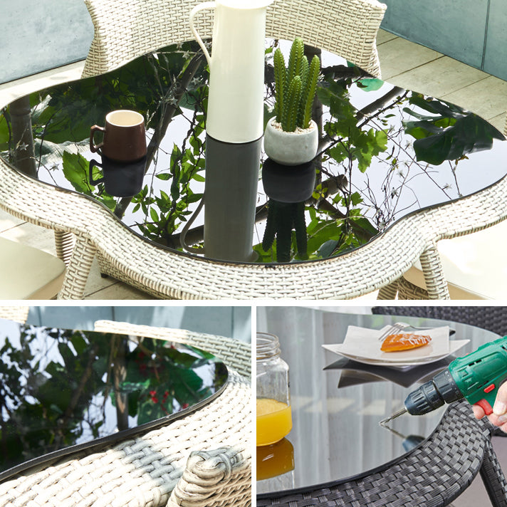 Modern Style Dining Set Specialty Wicker/Rattan 5 Pieces Dining Set