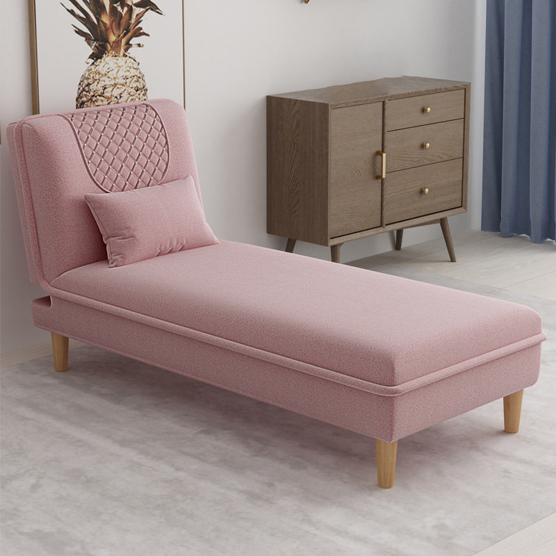 Armless Chaise Lounge Couch Adjustable Gears Chaise with Polyester Blend