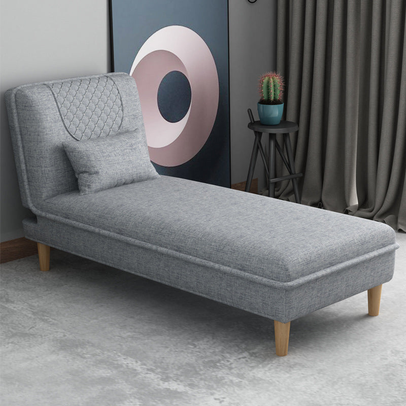Armless Chaise Lounge Couch Adjustable Gears Chaise with Polyester Blend