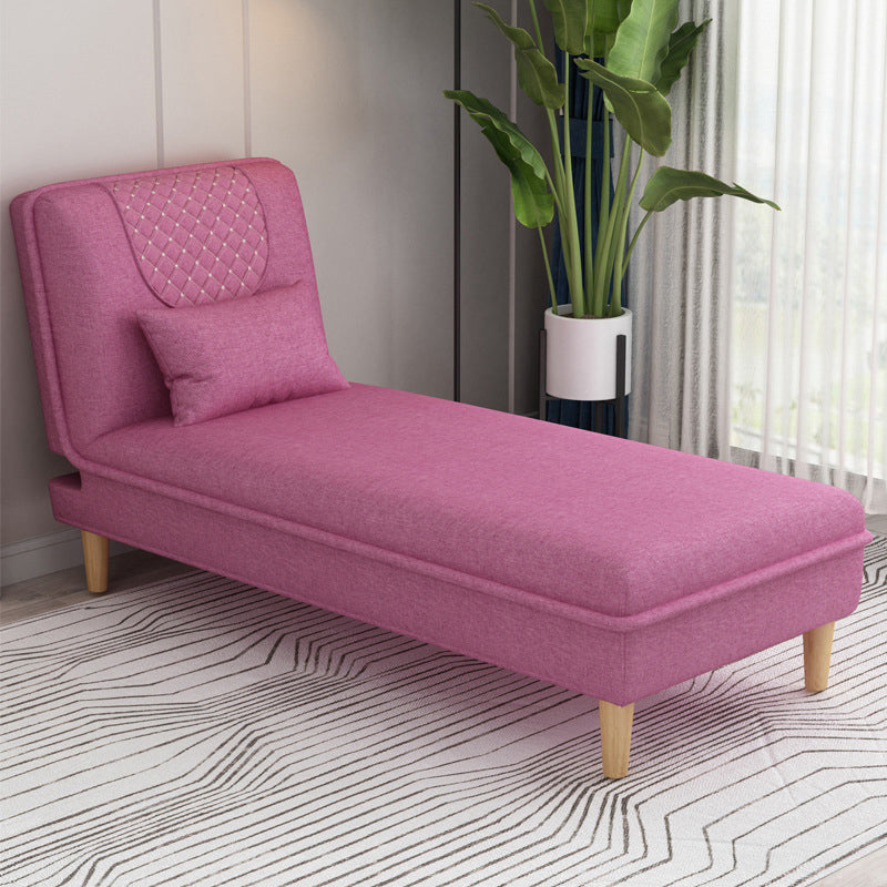 Armless Chaise Lounge Couch Adjustable Gears Chaise with Polyester Blend