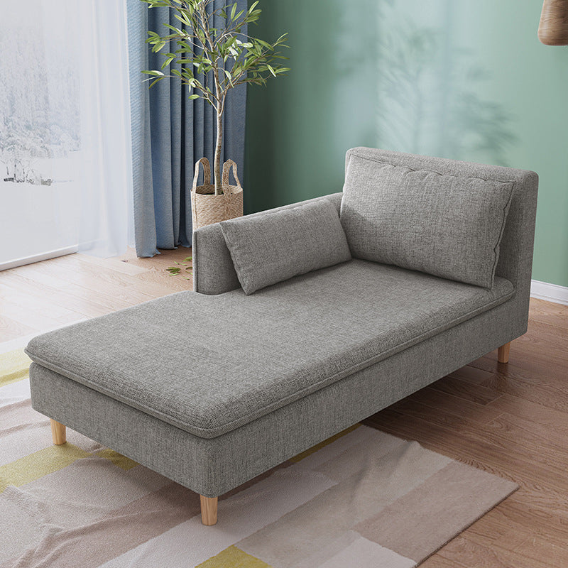 Modern Fabric Chaise Solid Wood Chaise Lounge Couch with One Armed