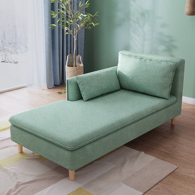 Modern Fabric Chaise Solid Wood Chaise Lounge Couch with One Armed