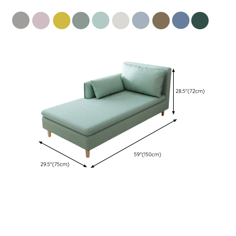Modern Fabric Chaise Solid Wood Chaise Lounge Couch with One Armed